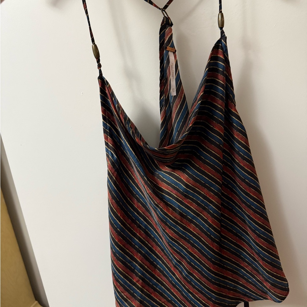 Free People Stevie Cowl Neck Satin Tank Top